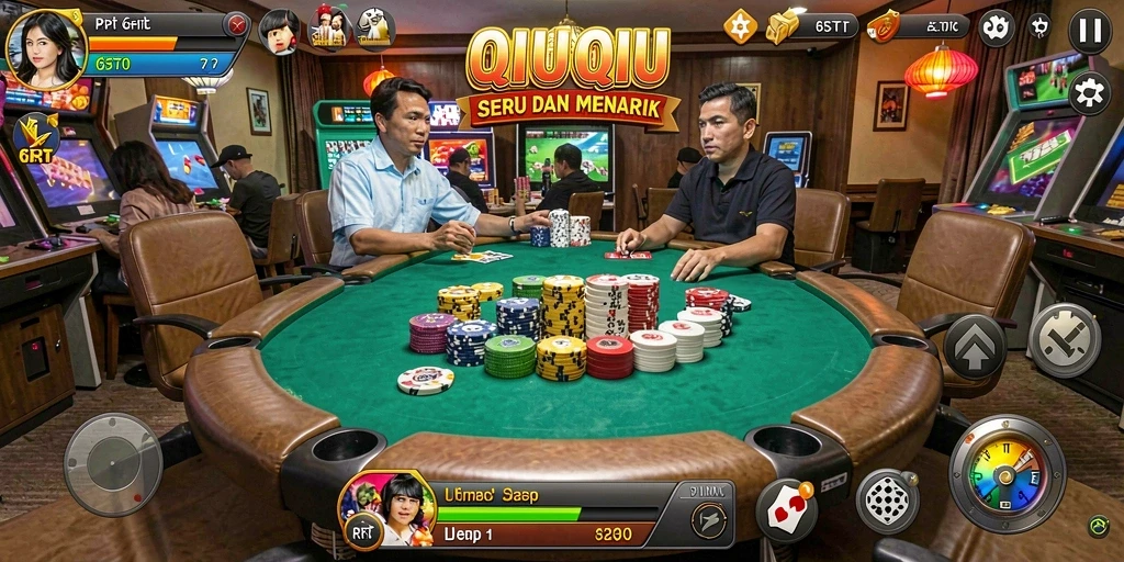 Tampilan gameplay QiuQiu yang mendebarkan di 6RT.