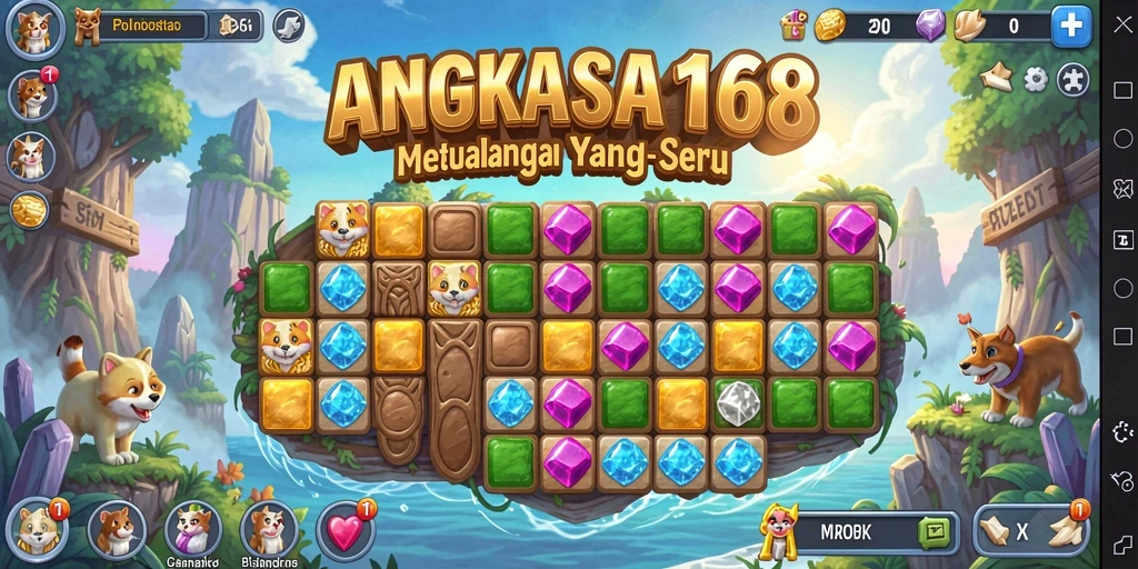 Tampilan gameplay seru dari ANGKASA168 saat mencocokkan benda yang sama.