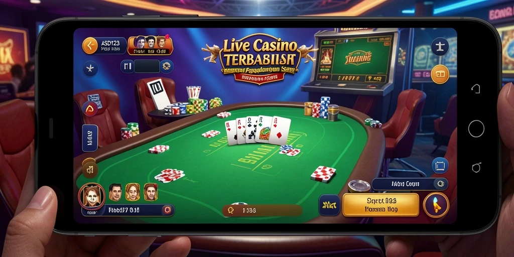 Tampilan utama gameplay Live Casino yang menarik dan interaktif.