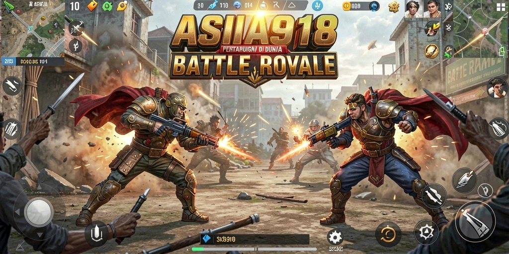 Tangkapan layar gameplay menunjukkan aksi Battle Royale yang mendebarkan.