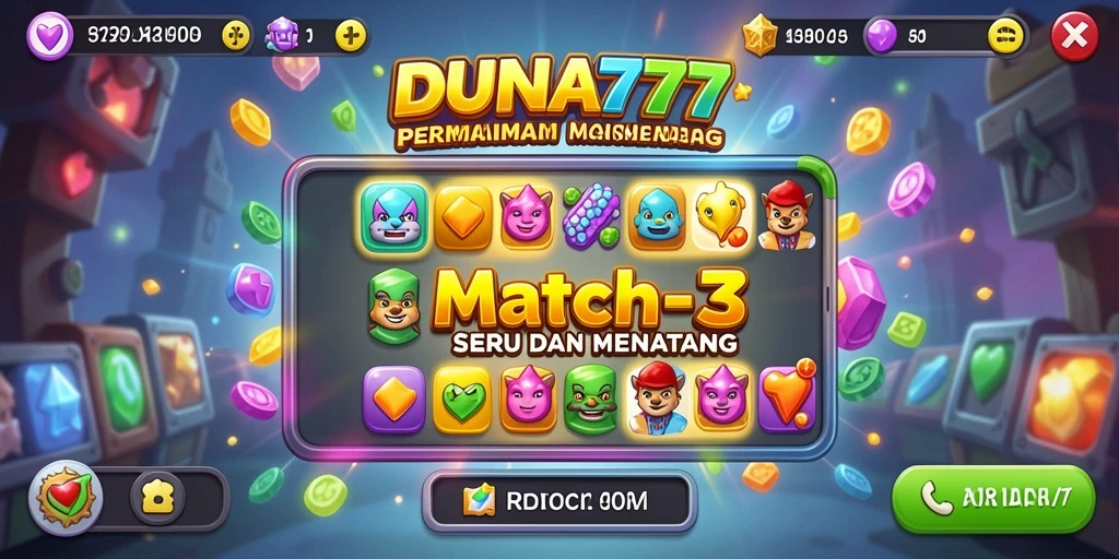 Tampilan screenshot gameplay <strong>DUNIA777</strong> yang menggembirakan dan penuh warna.