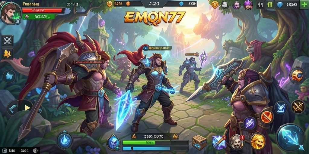 Tampilan gameplay seru dan grafis menawan di EMON77.