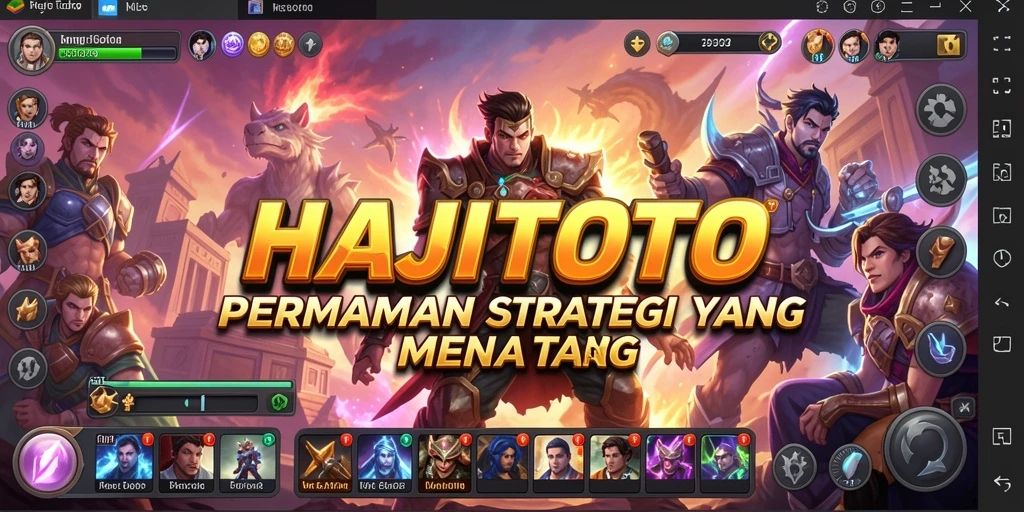 Screenshot dari gameplay HAJITOTO yang menampilkan pertempuran strategi.