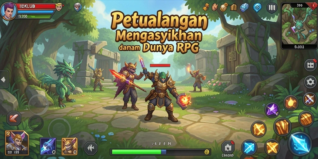 Tampilan gameplay RPG yang menakjubkan di IDKLUB.