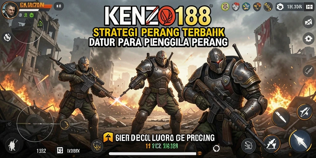 Tampilan gameplay KENZO188 yang mendebarkan saat pertempuran.
