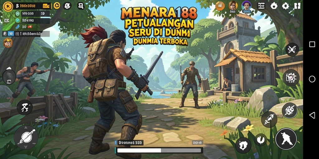 Menggambarkan gameplay seru dalam dunia terbuka MENARA188.