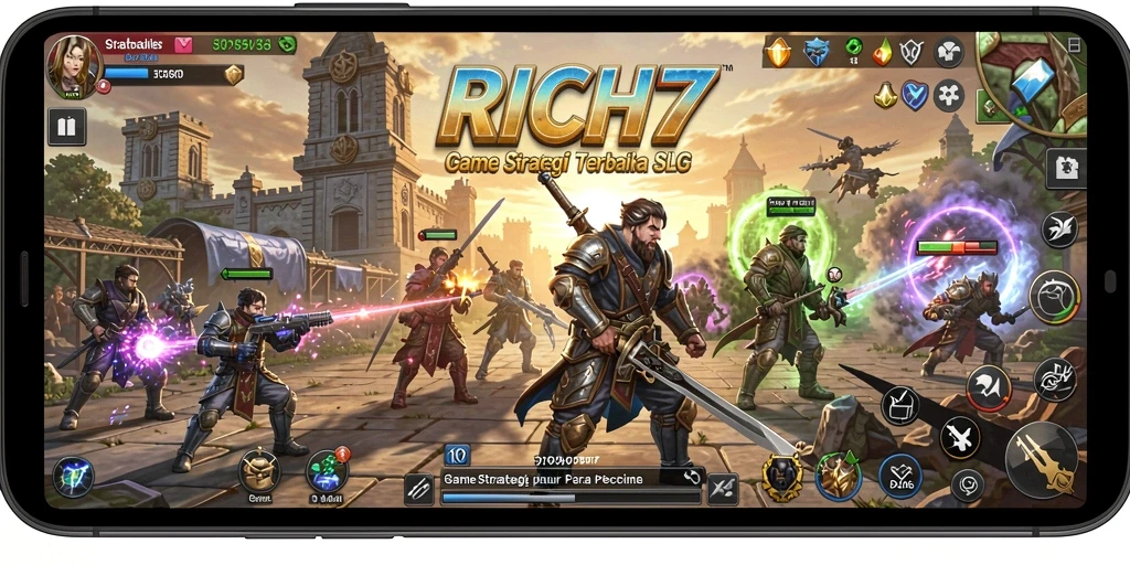 Screenshot RICH7 menampilkan tindakan seru dalam gameplay SLG yang menarik.