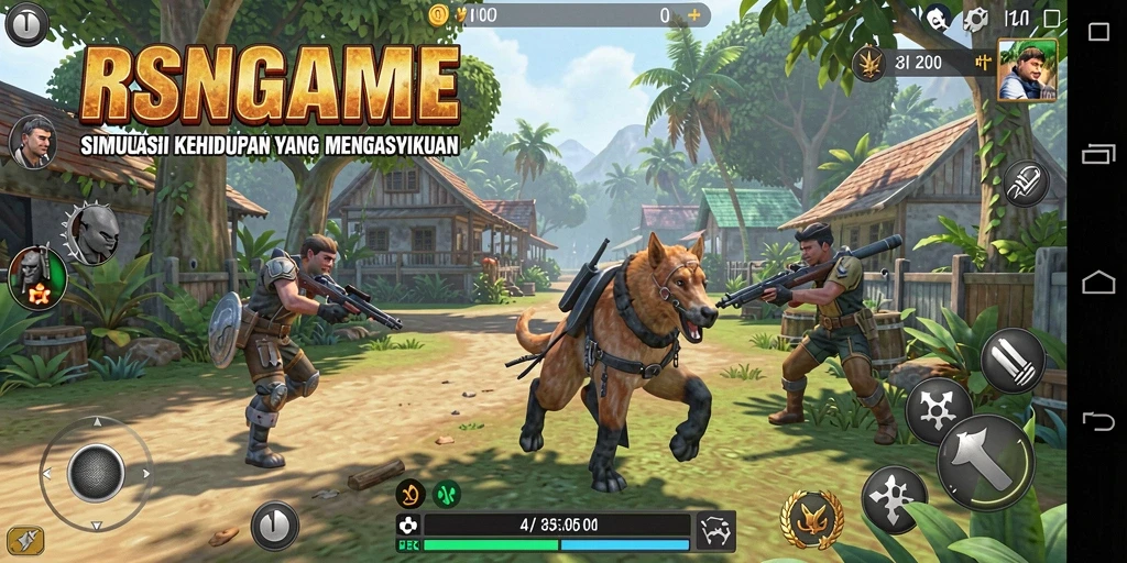 Screenshot gameplay RSNGAME yang menampilkan pengalaman simulasi yang mendalam.