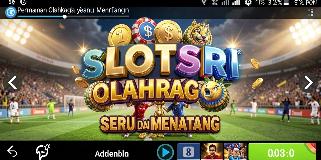 Gameplay SLOTSRI menampilkan aksi olahraga yang seru dan kompetitif.