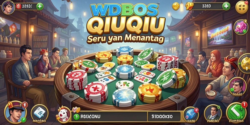 Tampilan permainan QiuQiu yang seru dan mendebarkan.