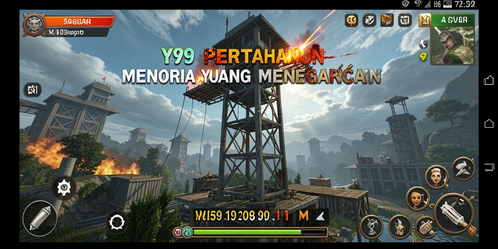 Tangkapan layar Y89 menampilkan aksi pertahanan menara yang mendebarkan.